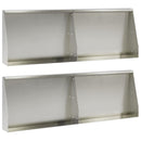 Støttemur 4 stk. 60 x 12 x 30 cm Rustfrit stål Sølv