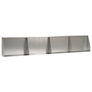 Støttemur 4 stk. 60 x 12 x 30 cm Rustfrit stål Sølv