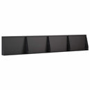 Støttemur 4 stk. 60 x 12 x 40 cm Stål Sort