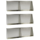 Støttemur 6 stk. 60 x 12 x 30 cm Rustfrit stål Sølv