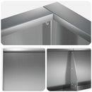 Støttemur 6 stk. 200 x 100 x 50 cm Galvaniseret stål Sølv