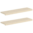 Trappe Tread 2 stk. 100 x 30 x 2 cm Hvid Massivt Eg Træ