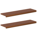 Trappe Tread 2 stk. 90 x 25 x 2 cm Mørk Brun Massivt Eg Træ