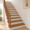 Trappe Tread 2 stk. 120 x 30 x 2 cm Mørk Brun Massivt Eg Træ