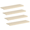 Trappe Tread 4 stk. 90 x 25 x 2 cm Hvid Massivt Eg Træ