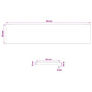 Trappe Tread 4 stk. 110 x 25 x 2 cm Hvid Massivt Eg Træ