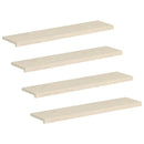 Trappe Tread 4 stk. 120 x 25 x 2 cm Hvid Massivt Eg Træ