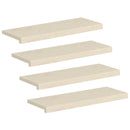 Trappe Tread 4 stk. 70 x 30 x 2 cm Hvid Massivt Eg Træ
