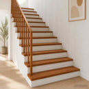 Trappe Tread 4 stk. 80 x 25 x 2 cm Brun Massivt Eg Træ