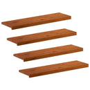 Trappe Tread 4 stk. 90 x 25 x 2 cm Brun Massivt Eg Træ