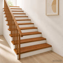 Trappe Tread 4 stk. 100 x 30 x 2 cm Brun Massivt Eg Træ