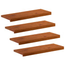 Trappe Tread 4 stk. 80 x 30 x 2 cm Brun Massivt Eg Træ