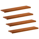Trappe Tread 4 stk. 120 x 30 x 2 cm Brun Massivt Eg Træ