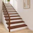Trappe Tread 4 stk. 80 x 30 x 2 cm Mørk Brun Massivt Eg Træ