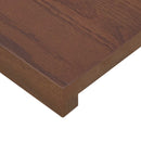 Trappe Tread 4 stk. 90 x 25 x 2 cm Mørk Brun Massivt Eg Træ