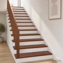 Trappe Tread 4 stk. 120 x 25 x 2 cm Mørk Brun Massivt Eg Træ