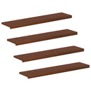 Trappe Tread 4 stk. 110 x 30 x 2 cm Mørk Brun Massivt Eg Træ