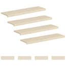 Trappe Tread 8 stk. 90 x 25 x 2 cm Hvid Massivt Eg Træ