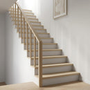 Trappe Tread 8 stk. 100 x 25 x 2 cm Hvid Massivt Eg Træ