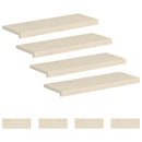 Trappe Tread 8 stk. 80 x 30 x 2 cm Hvid Massivt Eg Træ