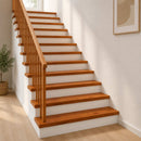 Trappe Tread 8 stk. 80 x 25 x 2 cm Brun Massivt Eg Træ