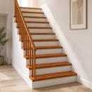 Trappe Tread 8 stk. 110 x 25 x 2 cm Brun Massivt Eg Træ