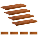 Trappe Tread 8 stk. 80 x 30 x 2 cm Brun Massivt Eg Træ