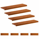 Trappe Tread 8 stk. 100 x 30 x 2 cm Brun Massivt Eg Træ