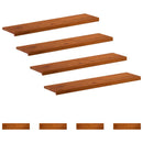 Trappe Tread 8 stk. 110 x 30 x 2 cm Brun Massivt Eg Træ