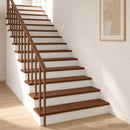Trappe Tread 8 stk. 80 x 25 x 2 cm Mørk Brun Massivt Eg Træ