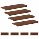 Trappe Tread 8 stk. 80 x 30 x 2 cm Mørk Brun Massivt Eg Træ