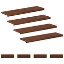 Trappe Tread 8 stk. 90 x 30 x 2 cm Mørk Brun Massivt Eg Træ