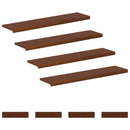 Trappe Tread 8 stk. 110 x 30 x 2 cm Mørk Brun Massivt Eg Træ