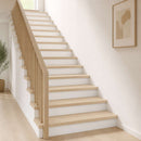 Trappe Tread 12 stk. 110 x 25 x 2 cm Hvid Massivt Eg Træ