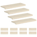 Trappe Tread 12 stk. 80 x 30 x 2 cm Hvid Massivt Eg Træ