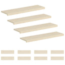 Trappe Tread 12 stk. 100 x 30 x 2 cm Hvid Massivt Eg Træ