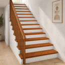 Trappe Tread 12 stk. 90 x 25 x 2 cm Brun Massivt Eg Træ