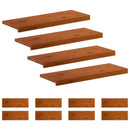 Trappe Tread 12 stk. 80 x 25 x 2 cm Brun Massivt Eg Træ