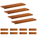 Trappe Tread 12 stk. 90 x 25 x 2 cm Brun Massivt Eg Træ
