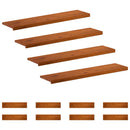 Trappe Tread 12 stk. 120 x 25 x 2 cm Brun Massivt Eg Træ