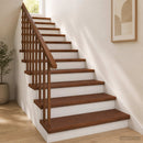 Trappe Tread 12 stk. 90 x 25 x 2 cm Mørk Brun Massivt Eg Træ