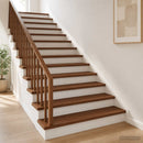 Trappe Tread 12 stk. 120 x 25 x 2 cm Mørk Brun Massivt Eg Træ
