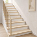 Trappe Tread 16 stk. 80 x 30 x 2 cm Hvid Massivt Eg Træ