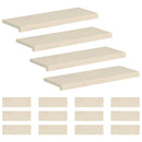 Trappe Tread 16 stk. 70 x 25 x 2 cm Hvid Massivt Eg Træ