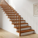 Trappe Tread 16 stk. 90 x 25 x 2 cm Brun Massivt Eg Træ