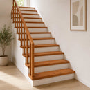 Trappe Tread 16 stk. 120 x 30 x 2 cm Brun Massivt Eg Træ