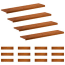 Trappe Tread 16 stk. 120 x 25 x 2 cm Brun Massivt Eg Træ