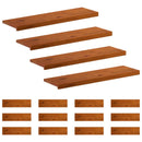 Trappe Tread 16 stk. 100 x 30 x 2 cm Brun Massivt Eg Træ