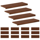 Trappe Tread 16 stk. 70 x 25 x 2 cm Mørk Brun Massivt Eg Træ