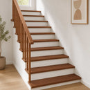 Trappe Tread 16 stk. 110 x 30 x 2 cm Mørk Brun Massivt Eg Træ